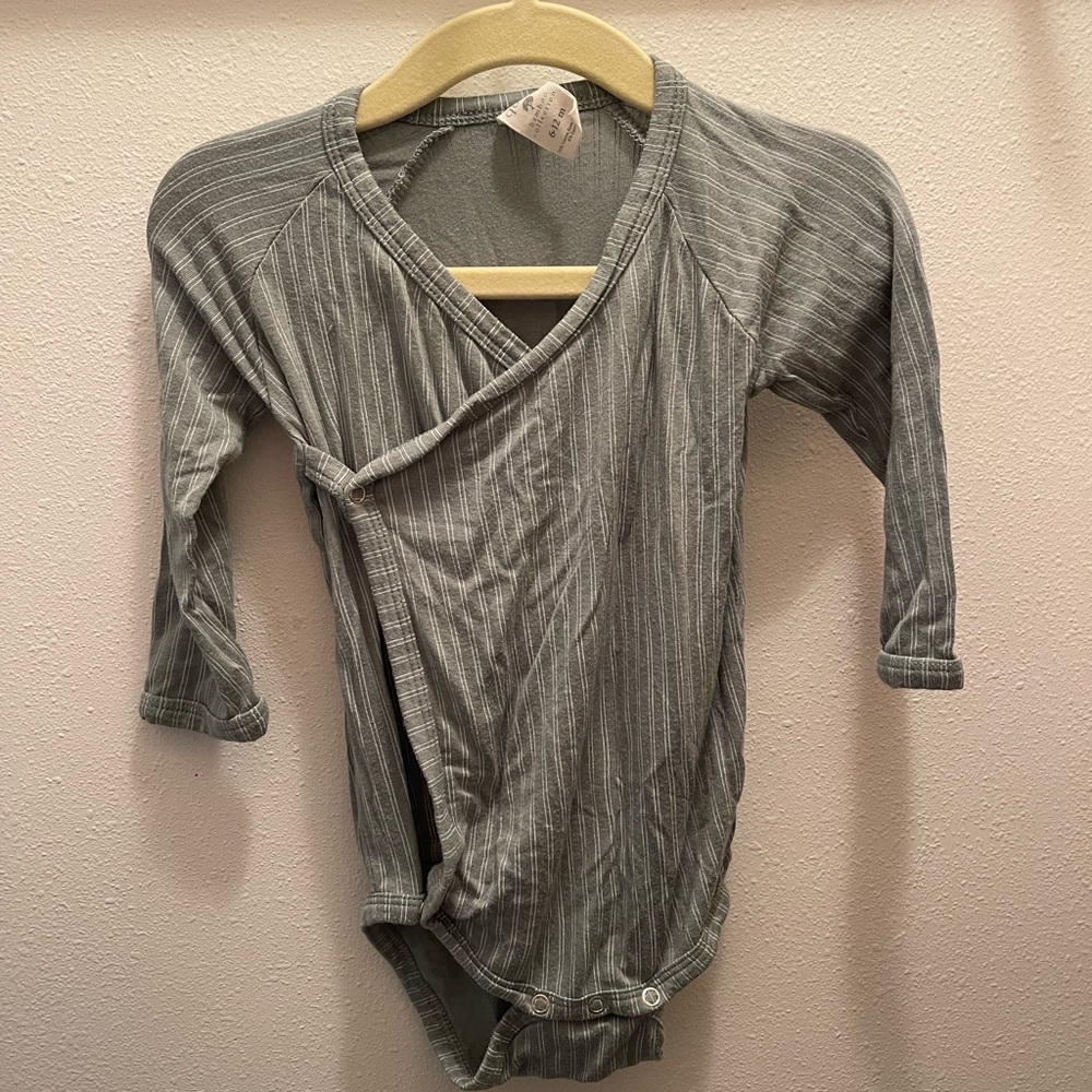 Kate Quinn olive Striped Baby Bodysuit
